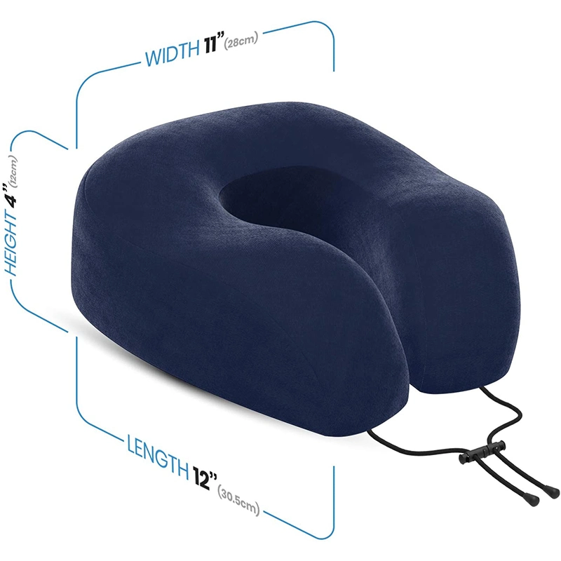 Memory Foam Travel Pillow - Airplane Neck Rest & Plane Accessories, Head Support Pillow for Sleeping